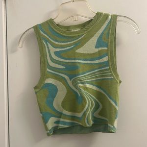 Garage, cropped, sweater 80s tank